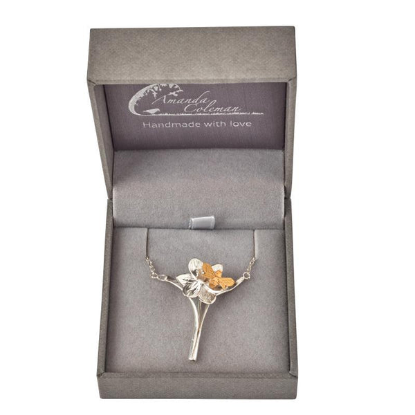 Daffodil and Bee Necklace by Amanda Coleman
