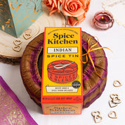 Indian Spice gift tin in a beautiful sari silk wrap