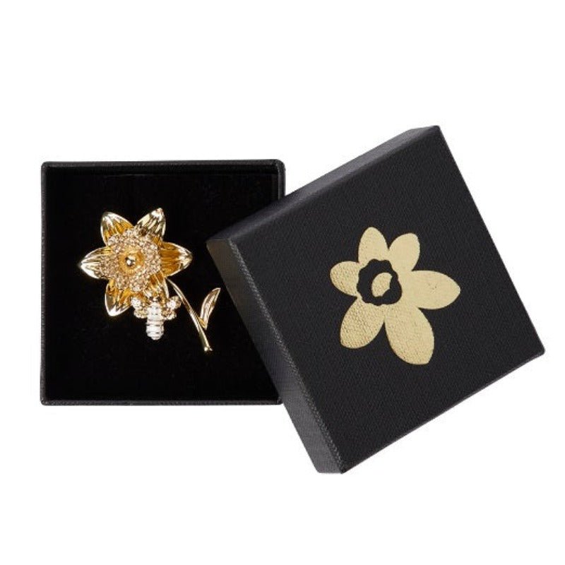 Marie Curie Daffodil And Bee Diamante Brooch Marie Curie Online Shop 4406