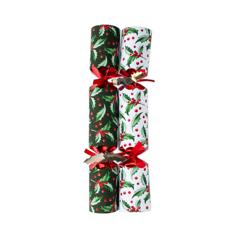 Holly Delux Christmas Crackers (6 pcs)