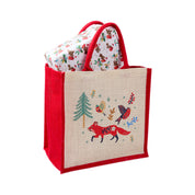 Folk Fox Jute Bag (Medium)