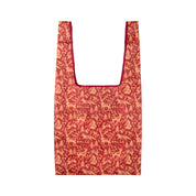Foldable Shopper - Folk Woodland - red and gold