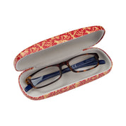 Folk Woodland Glasses Case (Red & Gold)