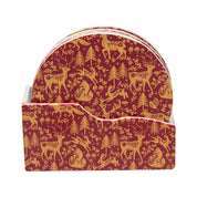 Folk Woodland Coasters (Red & Gold)