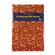 Woodland Folk Flat Wrap - 10 Sheets (Red & Gold)