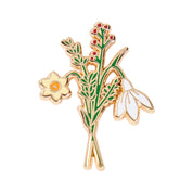 Snowdrop & Berries Marie Curie Pin