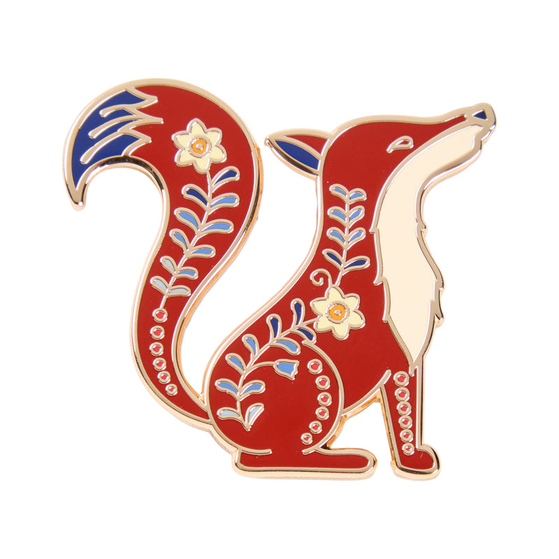 Folk Fox Marie Curie Pin