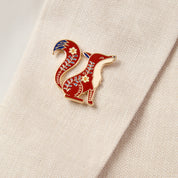 Folk Fox Marie Curie Pin
