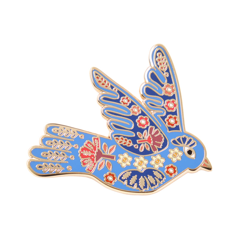 Folk Bird Marie Curie Pin