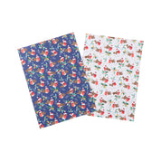 Christmas Robin Flat Wrap  - 10 Sheets (Blue & White)