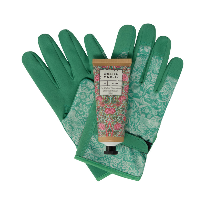 William Morris Gardening Gloves Set in Wooden Box