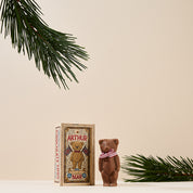 Arthur the Scruptious Bear-  adorable milk chocolate bear in a little wooden toy box