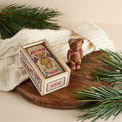 Arthur the Scruptious Bear-  adorable milk chocolate bear in a little wooden toy box