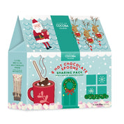 Christmas House sharing pack of hot chocolate spoons.