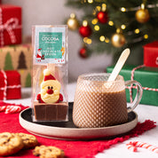 Christmas Santa hot chocolate spoon - milk chocolate