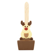 Christmas Reindeer hot chocolate spoon - milk chocolate