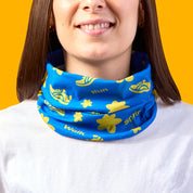 Marie Curie Runners Snood - Blue & Yellow