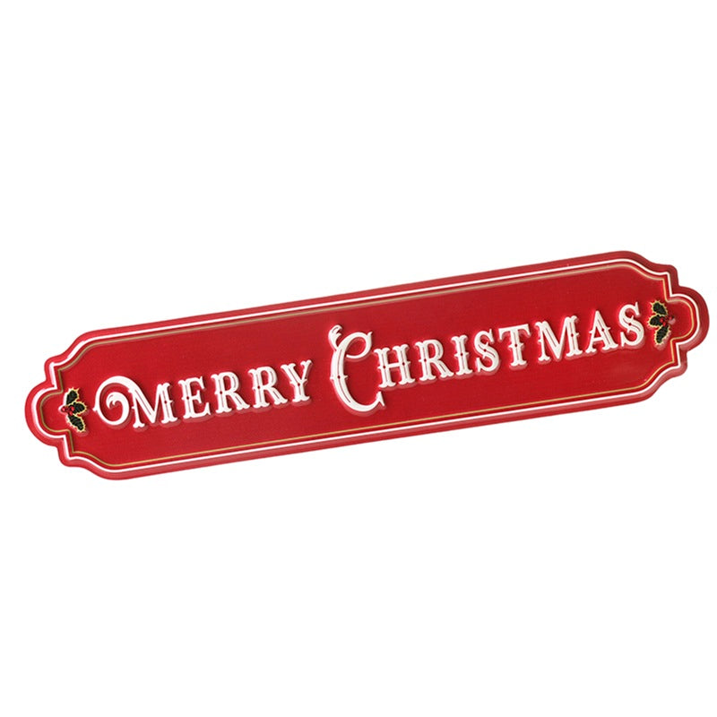 Red Merry Christmas Sign