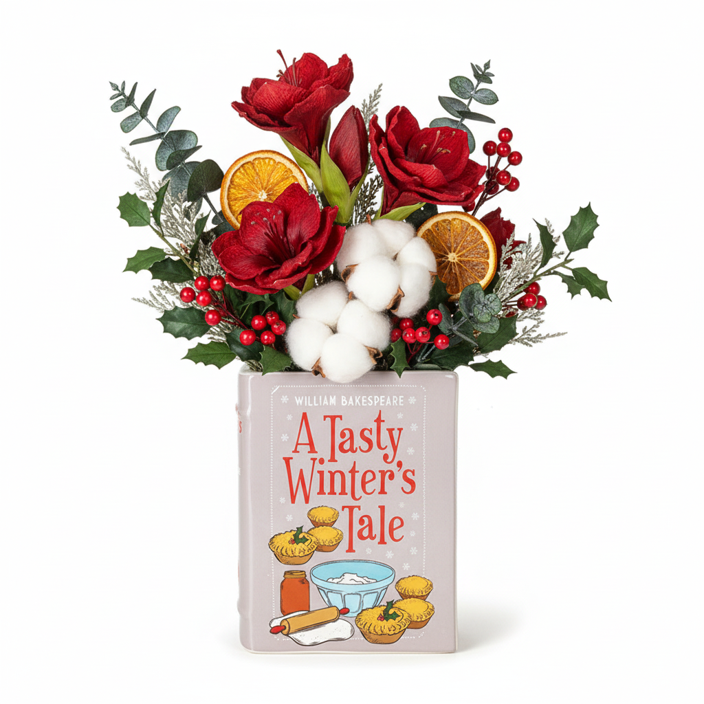 Winter Tale Cookbook Vase