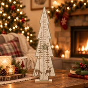 MDF Tree-Shaped Standing Advent Calendar, 12.5 x 41.5 cm