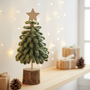 Tree With Star & Wood Base