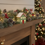 Porcelain Green Light Up House