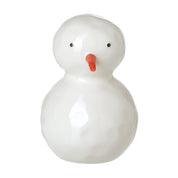 White Ceramic Snowman Ornament 