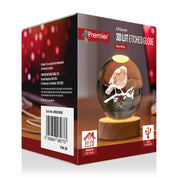 3D Etched Glass Ball light with Robin