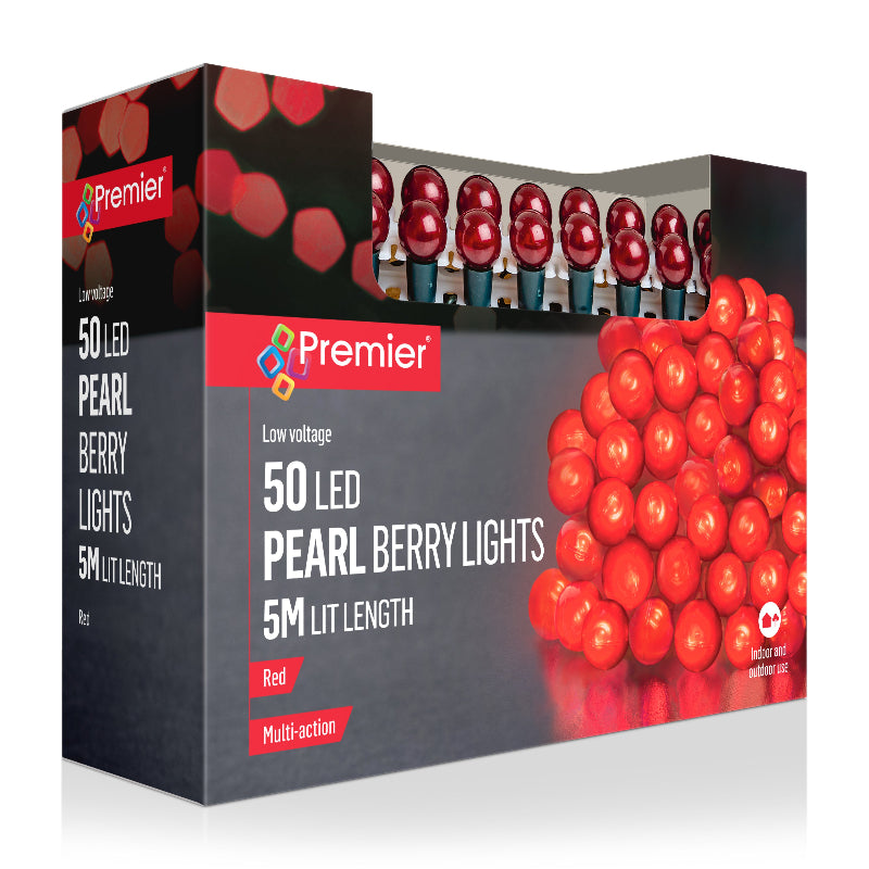 50 Multi Action Pearl Berry Lights