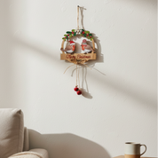 Wooden Robin Merry Christmas Decoration