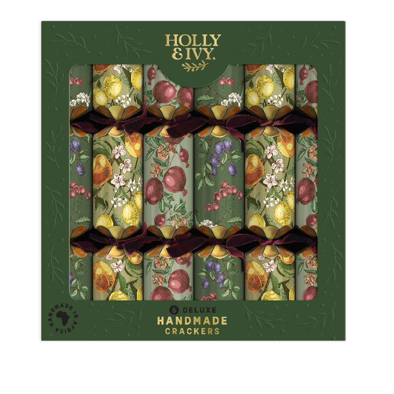 Deluxe crackers - Vintage fruits and foliage (6pcs)