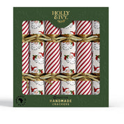 Stripy santa festive crackers (12pcs)