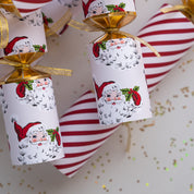 Stripy santa festive crackers (12pcs)