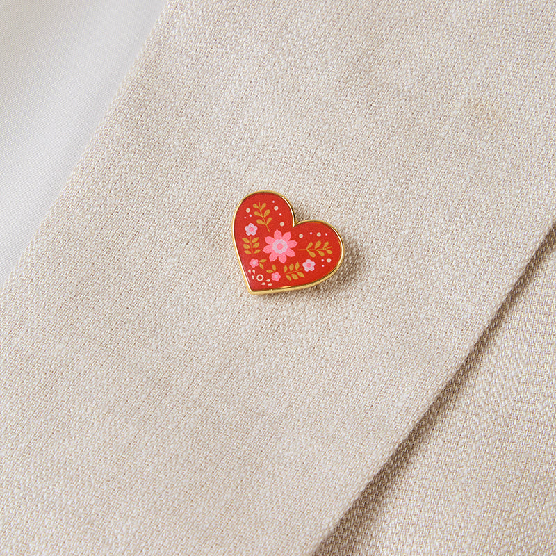 Heart Pin Wedding Favour - Pack of 10