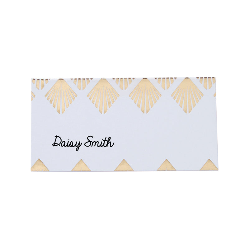 Art Deco Gold Foil Place Cards - Pack of 10