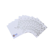 Floral Silver Foil Place Cards - Pack of 10