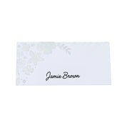 Floral Silver Foil Place Cards - Pack of 10