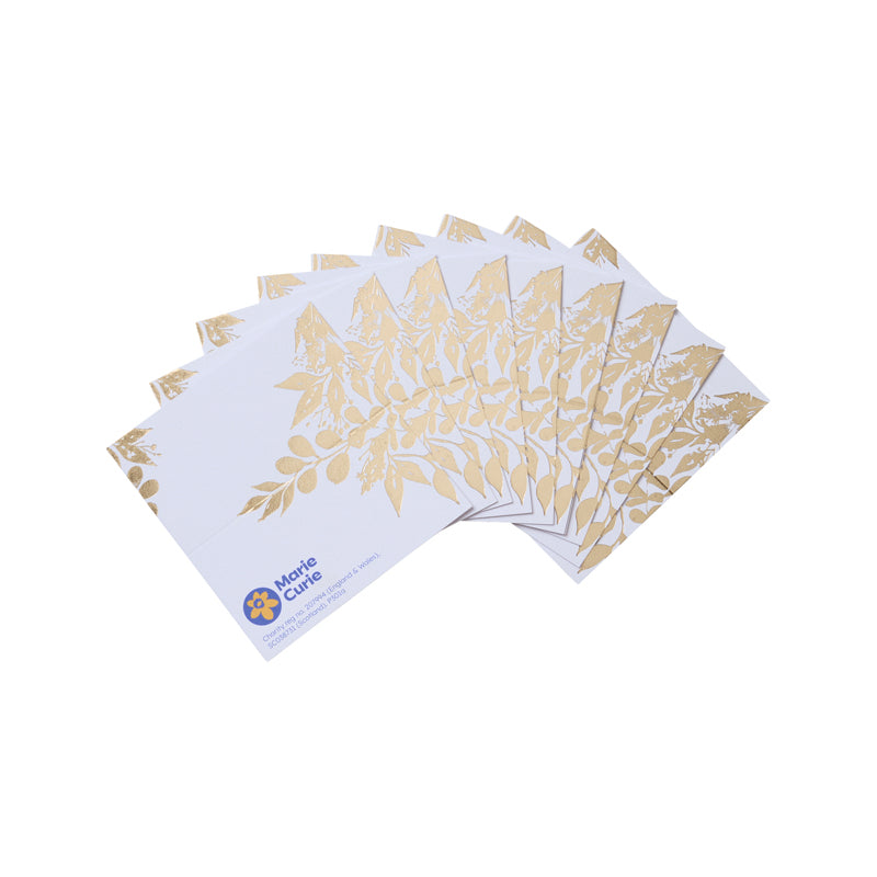 Foliage Gold Foil Place Cards - Pack of 10