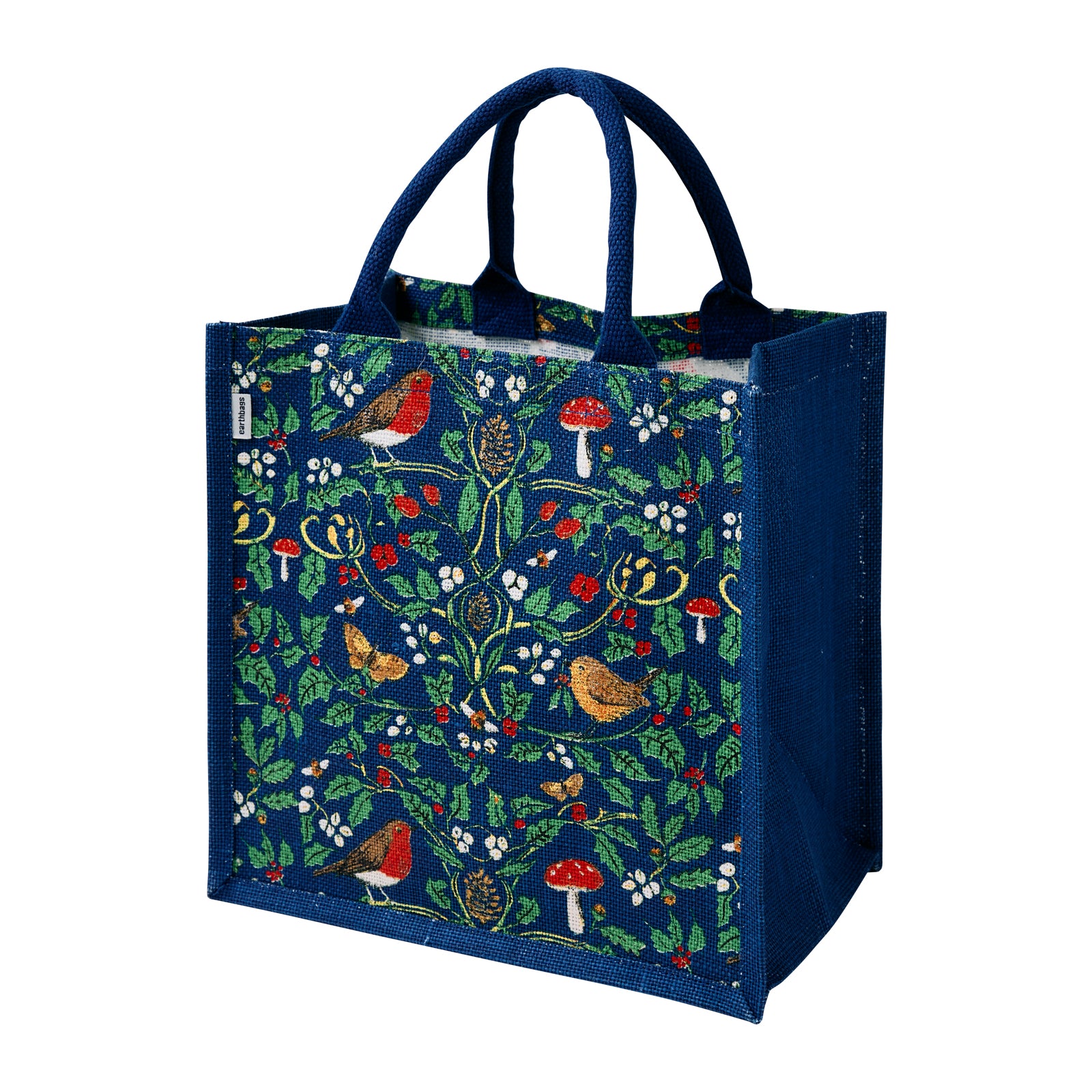 Robin Print Jute Bag