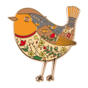 Marie Curie Christmas Robin Pin