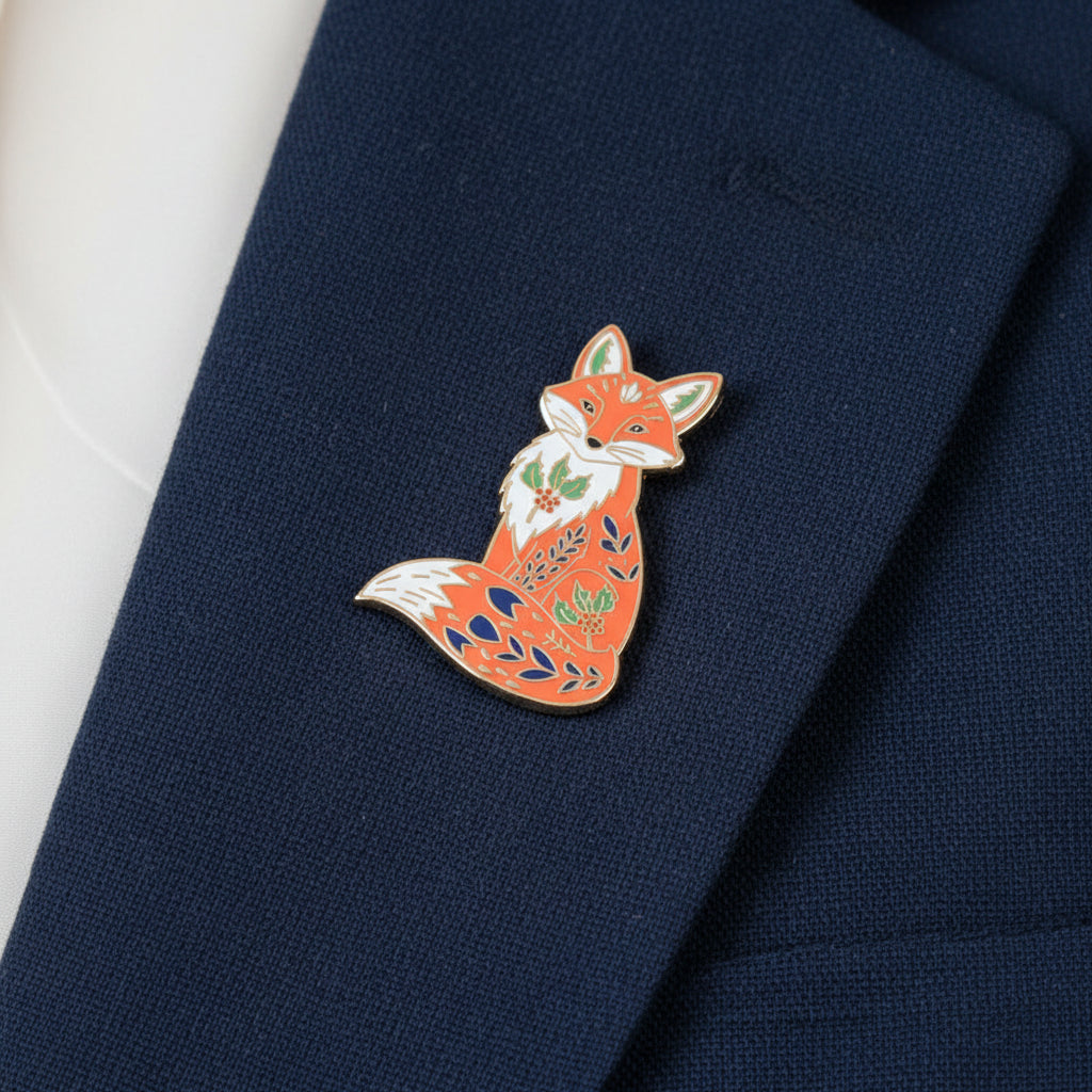 Marie Curie Winter Fox Pin