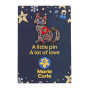 Marie Curie Festive Cat Pin