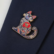 Marie Curie Festive Cat Pin
