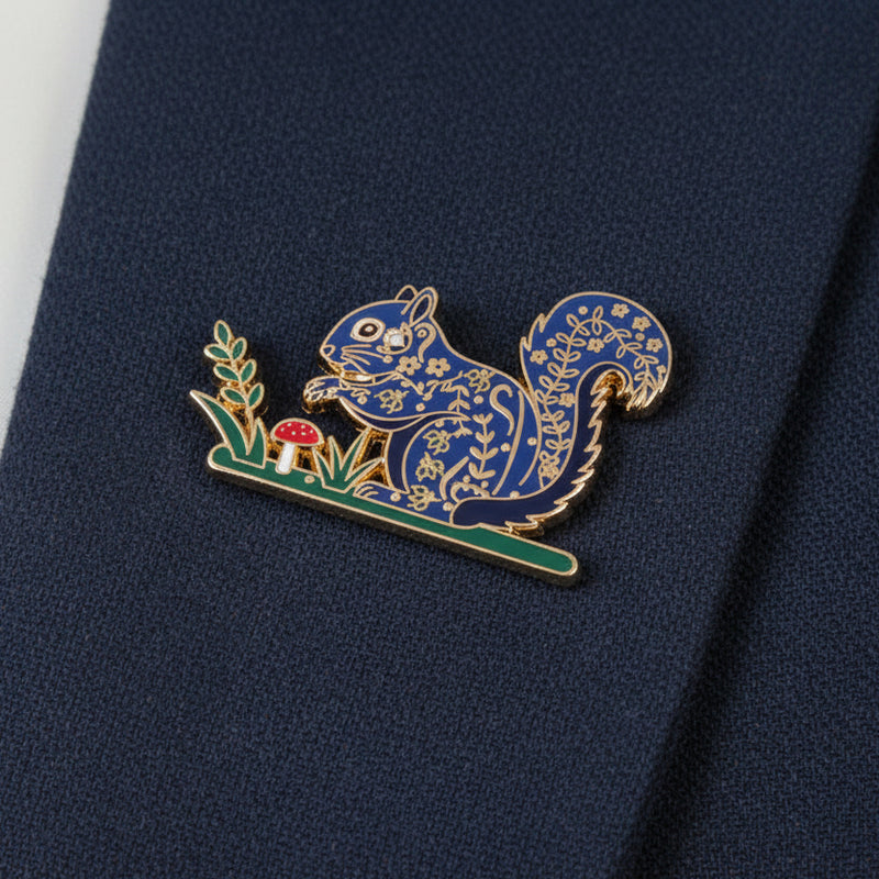 Marie Curie Woodland Squirel Pin