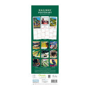 2027 Railway Poster Art Slim Calendar