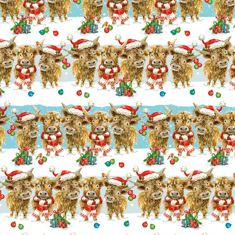 Festive Highland Friends Wrap and Tags