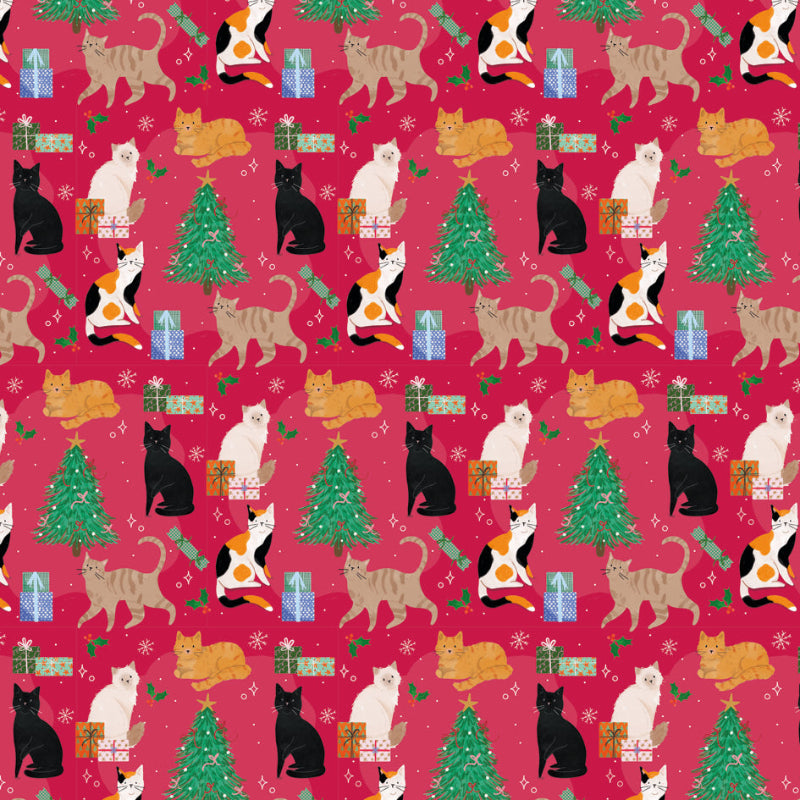 Kitty Christmas Wrap and Tags
