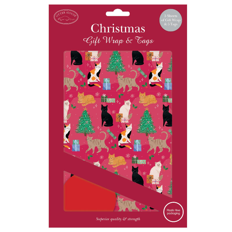 Kitty Christmas Wrap and Tags