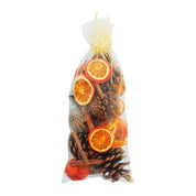 Large cone, orange and cinamon organza bag