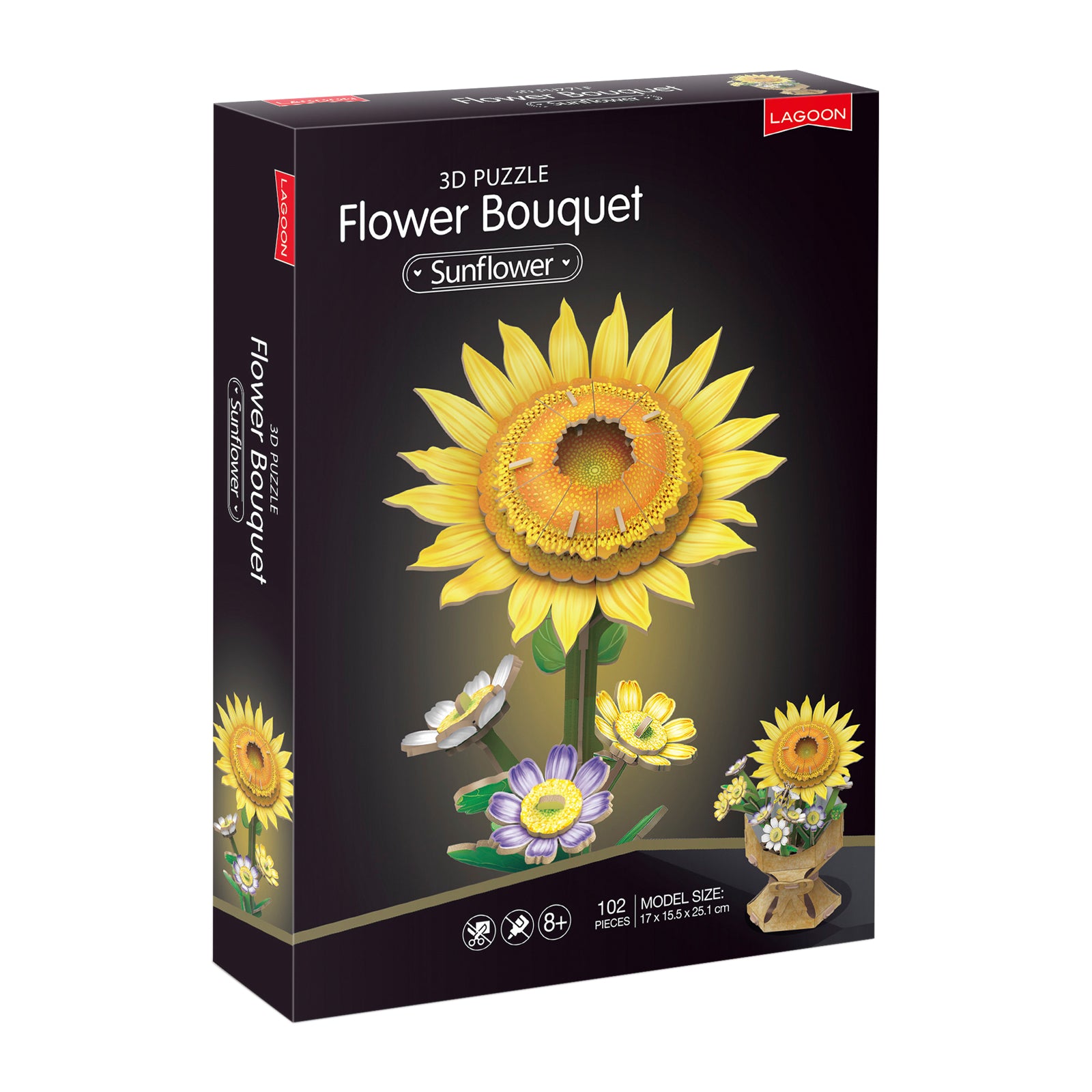 Sunflower Flower Bouquet 3D Puzzle
